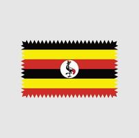 disegno vettoriale bandiera dell'uganda. bandiera nazionale