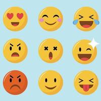 raccolta di simboli di emoticon divertenti vettore