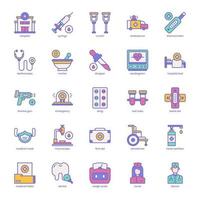 pacchetto di icone dell'ospedale per il design del tuo sito Web, il logo, l'app, l'interfaccia utente. design a colori pieno di icone dell'ospedale. illustrazione grafica vettoriale e tratto modificabile.