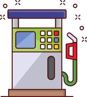 illustrazione vettoriale della pompa di benzina su uno sfondo simboli di qualità premium. icone vettoriali per il concetto e la progettazione grafica.