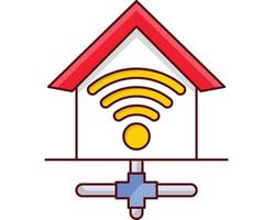 illustrazione vettoriale wireless domestica su uno sfondo simboli di qualità premium. icone vettoriali per il concetto e la progettazione grafica.