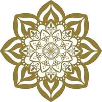 mandala fiore d'oro vettore