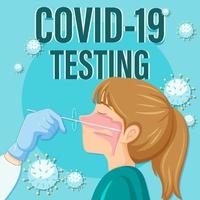 test covid 19 con kit per il test dell'antigene vettore