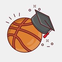 illustrazione vettoriale di pallacanestro su uno sfondo. simboli di qualità premium. icone vettoriali per il concetto e la progettazione grafica.