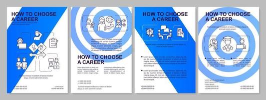 come selezionare il modello di brochure blu del percorso di carriera vettore