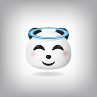 emoticon panda angelo vettore