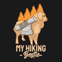 la mia migliore amica delle escursioni, le escursioni con il design della maglietta del mio cucciolo vettore