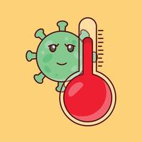 illustrazione vettoriale di temperatura su uno sfondo simboli di qualità premium. icone vettoriali per il concetto e la progettazione grafica.
