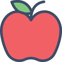 illustrazione vettoriale di mela su uno sfondo. simboli di qualità premium. icone vettoriali per il concetto e la progettazione grafica.