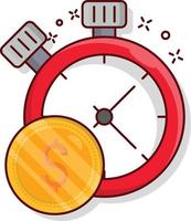 illustrazione vettoriale del cronometro su uno sfondo. simboli di qualità premium. icone vettoriali per il concetto e la progettazione grafica.