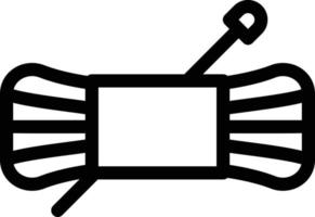 illustrazione vettoriale dell'ago di lana su uno sfondo simboli di qualità premium. icone vettoriali per il concetto e la progettazione grafica.