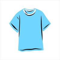 t-shirt casual blu cartone animato vettore