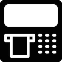 illustrazione vettoriale della macchina bancomat su uno sfondo simboli di qualità premium. icone vettoriali per il concetto e la progettazione grafica.