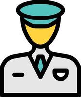 illustrazione vettoriale della polizia su uno sfondo simboli di qualità premium. icone vettoriali per il concetto e la progettazione grafica.