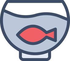 illustrazione vettoriale di vaso di pesce su uno sfondo simboli di qualità premium. icone vettoriali per il concetto e la progettazione grafica.