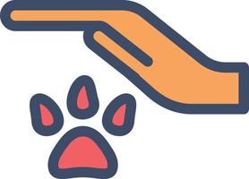 illustrazione vettoriale di cura del cane su uno sfondo simboli di qualità premium. icone vettoriali per il concetto e la progettazione grafica.