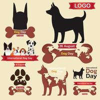 buona giornata nazionale del cane 26 agosto. illustrazione vettoriale della giornata nazionale del cane. ottimo per carta, banner ed emblema.