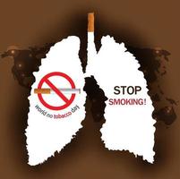 illustrazione vettoriale, poster, sfondo o banner per la giornata mondiale senza tabacco. smettere di fumare vettore
