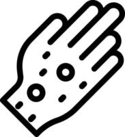 illustrazione vettoriale di allergia alla mano su uno sfondo simboli di qualità premium. icone vettoriali per il concetto e la progettazione grafica.