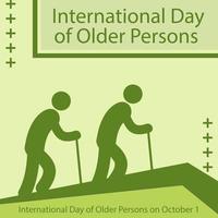 Giornata internazionale degli anziani il 1 ottobre vettore