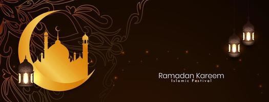 design di banner festival islamico ramadan kareem religioso vettore