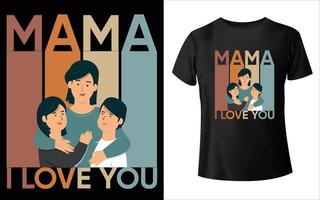 design t-shirt per la festa della mamma felice. mamma vettoriale, grafica vettoriale, design t-shirt mamma vettore