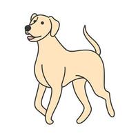 illustrazione di doodle isolato labrador vettore