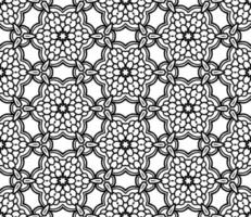 modello senza cuciture del fiore geometrico astratto di doodle colorato. sfondo floreale. mosaico caleidoscopio, geo piastrella di ornamento a linea sottile. vettore