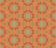 modello senza cuciture del fiore geometrico astratto di doodle colorato. sfondo floreale. mosaico, geo piastrella di ornamento di linea sottile. vettore