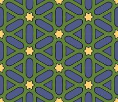 modello senza cuciture del fiore geometrico astratto di doodle colorato. sfondo floreale. mosaico caleidoscopio, geo piastrella di ornamento a linea sottile. vettore