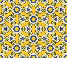 modello senza cuciture del fiore geometrico astratto di doodle colorato. sfondo floreale. mosaico caleidoscopio, geo piastrella di ornamento a linea sottile. vettore