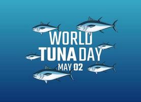 grafica vettoriale della giornata mondiale del tonno buona per la celebrazione della giornata mondiale del tonno. design piatto. volantino design.flat illustrazione.