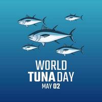 grafica vettoriale della giornata mondiale del tonno buona per la celebrazione della giornata mondiale del tonno. design piatto. volantino design.flat illustrazione.