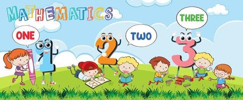 set di numeri da 0 a 9 per i bambini vettore