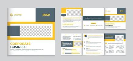 design di brochure a tre ante per affari quadrati aziendali vettore