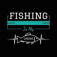 la pesca è il mio design della maglietta cardio vettore