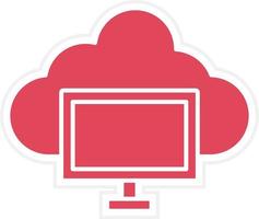 stile icona di cloud computing vettore