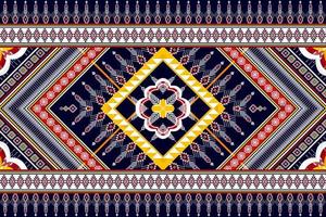 disegno geometrico astratto del modello etnico. Tappeto in tessuto azteco mandala ornamento boho nativo chevron decorazione tessile carta da parati. sfondo vettoriale ricamo tradizionale etnico tribale