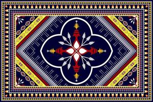 disegno geometrico astratto modello etnico. Tappeto In Tessuto Azteco Mandala Ornamento Etnico Chevron Decorazione Tessile Carta Da Parati. tribale boho nativo ricamo tradizionale illustrazioni vettoriali sfondo