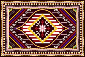 disegno geometrico astratto modello etnico. Tappeto In Tessuto Azteco Mandala Ornamento Etnico Chevron Decorazione Tessile Carta Da Parati. tribale boho nativo ricamo tradizionale illustrazioni vettoriali sfondo