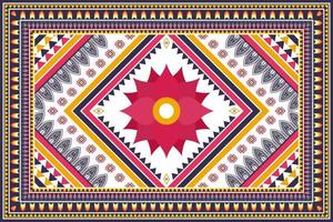 disegno geometrico astratto modello etnico. Tappeto In Tessuto Azteco Mandala Ornamento Chevron Decorazione Tessile Carta Da Parati. tribale boho nativo etnico tradizionale ricamo sfondo vettoriale