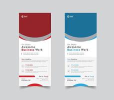 business roll up banner design template, stand banner, x-stand, x-banner. illustrazione vettoriale