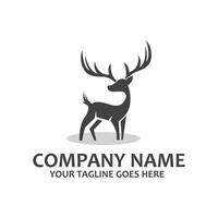 mammifero animale cervo logo vettore icona, che vive nella foresta, illustrazione del design
