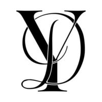 yd, dy, logo del monogramma. icona della firma calligrafica. monogramma del logo del matrimonio. simbolo del monogramma moderno. logo delle coppie per il matrimonio vettore