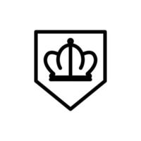 icona della corona con pentagono. adatto per simbolo di potere, legittimità, immortalità, gloria, prosperità, gloria. stile icona linea. design semplice modificabile. vettore del modello di progettazione