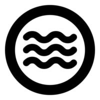 designazione lavabile particolarmente resistente sulla carta da parati icona simbolo in cerchio rotondo colore nero illustrazione vettoriale immagine in stile piatto