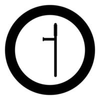 icona del bastone in cerchio rotondo colore nero illustrazione vettoriale immagine in stile piatto