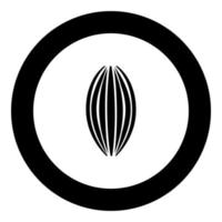 icona muscolare colore nero in cerchio rotondo vettore