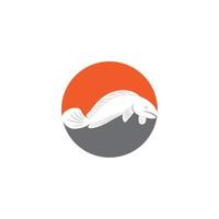 vettore di logo di sughero di pesce, modello di concetti di design di logo di sughero di pesce creativo