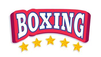 emblema vintage vettoriale per la boxe. logo vettoriale per club di boxe con stelle.